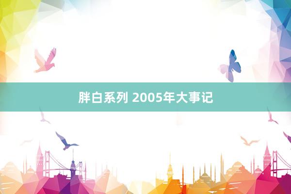 胖白系列 2005年大事记