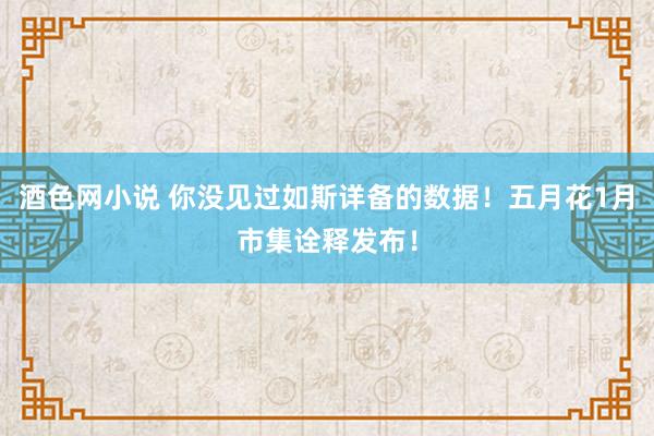 酒色网小说 你没见过如斯详备的数据！五月花1月市集诠释发布！